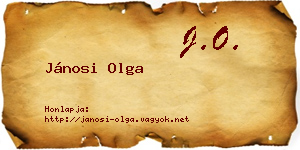 Jánosi Olga névjegykártya